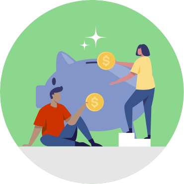 a graphic depicting a collective piggy-bank